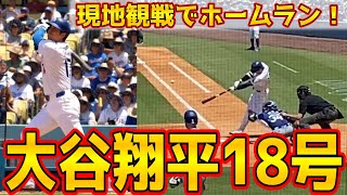 【現地観戦】大谷翔平が18号ホームラン！！現地大熱狂！！＆ドジャースタジアム紹介ツアー [upl. by Rillis823]