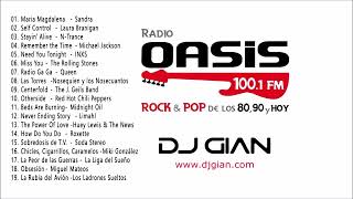 Rock amp Pop Español Ingles 80 y 90  Dj GIAN  Mix 131 Radio Oasis Rock amp Pop [upl. by Ahsiadal]