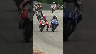 Things are getting rowdy in the Medallia Superbike Class shorts motorcycle motorsport [upl. by Ecnedurp198]