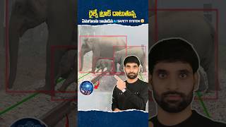 రైల్వే ట్రాక్ దాటుతున్న ఏనుగులను కాపాడిన AI safety system😳facts ismartshiva shortsfeed [upl. by Pestana]