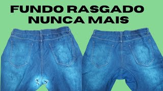 COMO CONSERTAR FUNDO DE CALÇA RASGADO [upl. by Landre721]