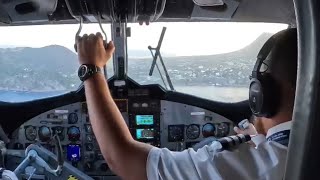 Landing in StEustatius Airport  TNCE  Dutch Caribbean [upl. by Payne]