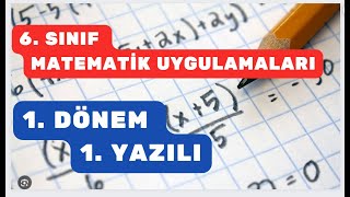 6 Sınıf Matematik Uygulamaları 1 Dönem 1 Yazılı Soruları [upl. by Usanis]