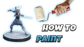 STAR WARS SHATTERPOINT AHSOKA TANO  How to Paint Beginner Tutorial [upl. by Alieka516]