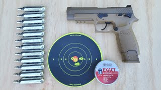 M17 the US ARMYs Sig Sauer P320 177 Pellet Pistol Air Powered Co2 Handgun [upl. by Eneirda633]