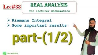 Real analysis lec3312 Riemann integrable function [upl. by Airdnal155]