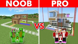 Minecraft NOOB vs PRO SAFEST SECURITY HOUSE BUILD CHALLENGE TO PROTECT FAMILY [upl. by Hilarius]