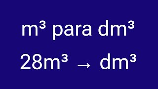 ðŸ’¥ APRENDA a COMO CONVERTER METRO CÃšBICO em DECÃMETRO CÃšBICO [upl. by Miah]