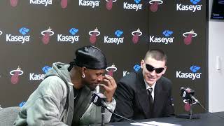 Jimmy Butler amp Tyler Herro Talk Miami Heat Loss To Kings 3rd Quarter Woes Road Trip Pelle Larsson [upl. by Bonine]