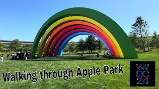 Walking through Apple Park  WWDC 24  No Commentary [upl. by Ainos]