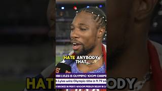 Noah Lyles SMACK TALK to the Haters after WINNING GOLD in 100 meter final paris2024 shorts [upl. by Beilul]