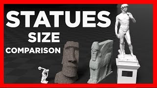 STATUES  3D FullScale Sizes 🗿 [upl. by Limay]