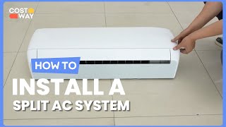 How to Install a Split AC System at Home  Stay Chill with Costway Split AC  FP10293US [upl. by Anij22]