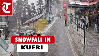 Kufri near Shimla gets first spell of snowfall [upl. by Cleveland]