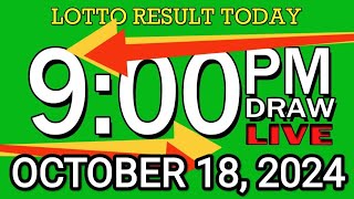 LIVE 9PM LOTTO RESULT TODAY OCT 18 2024 2D3DLotto 9pmlottoresultoctober182024 swer3result [upl. by Akenit50]