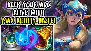 Soraka with Max Ability Haste Keeps Her ADC Alive  Diamond Support  Patch 1421 [upl. by Arihs]