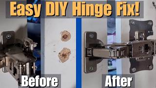 How to fix a kitchen cabinet hinge  Cheap DIY cupboard fix 🪛 [upl. by Esydnac655]