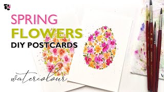 Spring Watercolor Flowers Beginner Friendly Tutorial [upl. by Ardnuahs491]