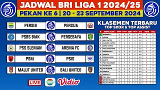 Jadwal BRI Liga 1 2024 Pekan ke 6  Persib vs Persija  Pss Sleman vs Arema fc  Live Indosiar [upl. by Dix911]