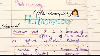 Actinometery  sem4  photochemistry Msc chemistry Actinometeryquantumyieldphotochemistry [upl. by Lorena]