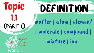 Definition of Atoms amp Molecule  SDS SK015 Topic 11 Part 1 [upl. by Kolb665]