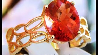 231cts Genuine Mongolian Red Andesine Solitaire 10k Solid Gold Ring [upl. by Emmer146]