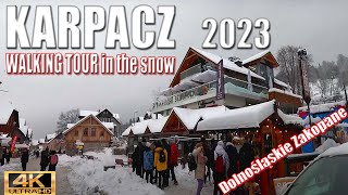 ❄️☃️Karpacz Walking Tour 4k☃️❄️ POLAND 🇵🇱❄️SNOW❄️Polish Switzerland [upl. by Cadel719]