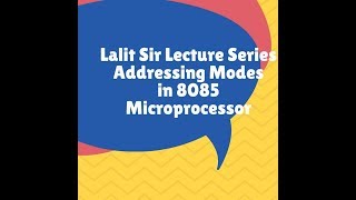 Addressing modes in 8085 Microprocessor [upl. by Reta]