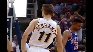 Detlef Schrempf Playoff Career High 29 pts 1993 NBA Playoffs Knicks  Pacers G3 [upl. by Innos]