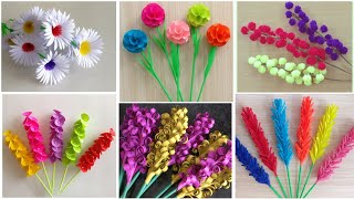 Best 6 Beautiful Paper Flower Making  DIY  Paper Crafts  Home Decor Ideas  Paper Flower [upl. by Nnylodnewg]