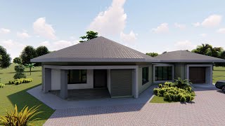 2 bedroom Rondavel  Simple House Design  Single garage  One bathroom  Kitchen  Ensuite  2patio [upl. by Udela621]