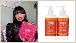 KOJI WHITE KOJIC ACID BODY LOTION REVIEW [upl. by Philippa]