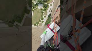 The process of installing air conditioners outside highrise buildings farming automachine [upl. by Giess698]