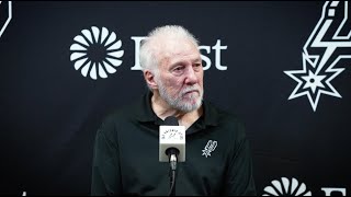 202324 San Antonio Spurs Season  Gregg Popovich Media Availability vs Celtics 12312023 [upl. by Caniff]