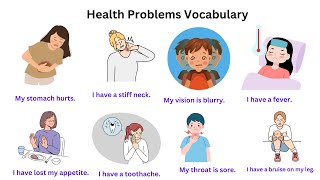 Health Problems Vocabulary  Health Issues in English  Joy Kids [upl. by Clayborne27]