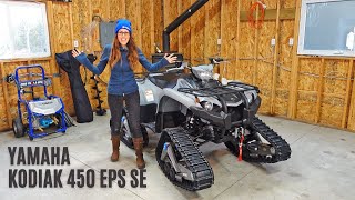 Ice Fishing with the Yamaha Kodiak 450 EPS SE with Camso R4S Tracks [upl. by Piers]