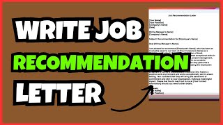 How to Write a Job Recommendation Letter for an Employee  StepbyStep Guide [upl. by Kanor156]