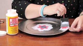 How to Decorate a Plate With Mod Podge  Fun Crafts amp Decorations [upl. by Ttej]