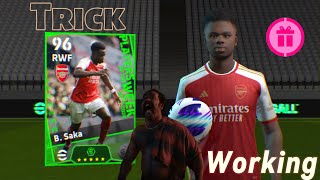 100 Working Trick To Get 102 Rated B SAKA From Potw Worldwide Pack  eFootball 2024 Mobile [upl. by Lateehs979]