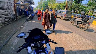 motovlog Going to ratalam for diwali shopping  shree ji collection ratlam  cute girl reactions [upl. by Seftton]