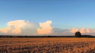 Timelapse of cumulonimbus during sunset 8th July 2012 [upl. by Berriman]