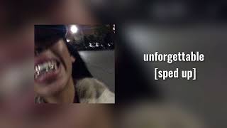 unforgettable  french montana sped up [upl. by Magena]