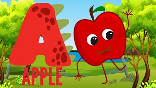 A for apple  अ से अनार  abcd  phonics song  a for apple b for ball c for cat abcd song  abcde [upl. by Araet]