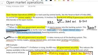 Open market operations  clear concept in 2 minutes  upsc cse economics ￼ [upl. by Kalina]