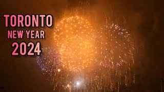 2024 Toronto New Year’s Eve FIREWORKS Celebration Countdown January 1 2024 [upl. by Otecina]