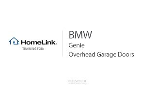 BMW HomeLink Training for Genie and Overhead Door Garage Doors [upl. by Mellisa585]