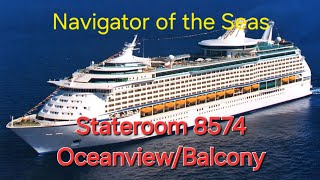 Tour of Midship Stateroom 8574 Balcony wOceanview navigatoroftheseas royalcaribbean 🛳 🚢 ⛱️ [upl. by Ahseneuq]