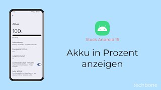 Akku in Prozent anzeigen Android 15 [upl. by Phillane]