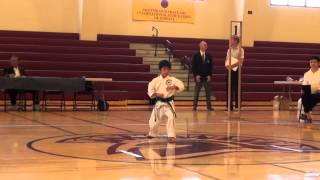 Shotokan Karate Tournament 6 years old Kata Pinan Godan 7142012 [upl. by Atterehs263]