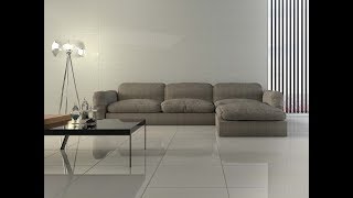 Super Light Grey Polished Porcelain Floor Tile  600 x 600mm FO1006 [upl. by Harbour]